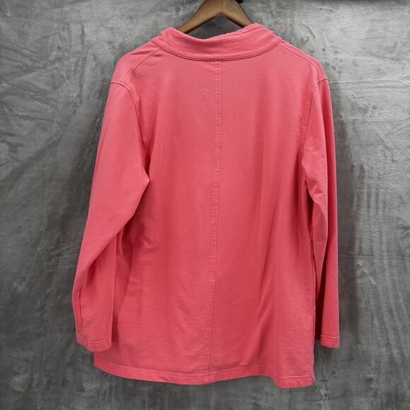 Lulu B Sweatshirt Womens Large Pink Button Popover Beachy Buttons Boxy - Picture 4 of 10
